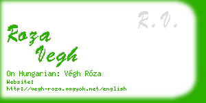roza vegh business card