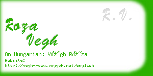 roza vegh business card